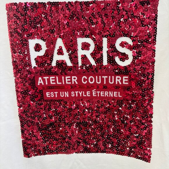 River Island Girls Paris Sequin Puff Sleeve Top 13-14Y NWT White - Picture 6 of 6